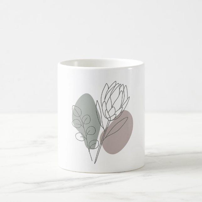 Mug Minimalist Botanical Line Art Mother’s Day (Centre)
