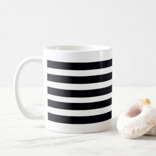 Mug Minimaliste Chic Noir Et Blanc Gratté