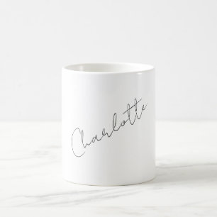Mug Minimaliste Élégant Classique Nom Professionnel