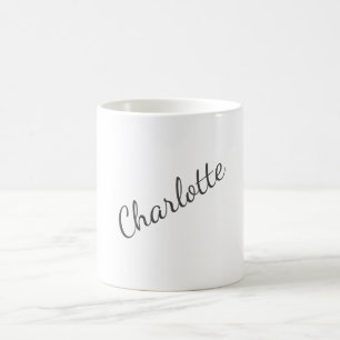 Mug Minimaliste Élégant Classique Nom Professionnel