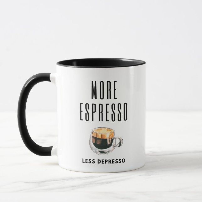 Mug Minimaliste Plus Espresso Drôle Café esthétique (Gauche)