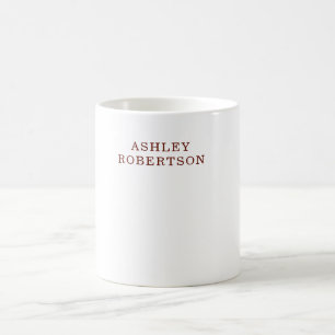 Mug Minimaliste Professionnel Moderne Simple Nom Perso