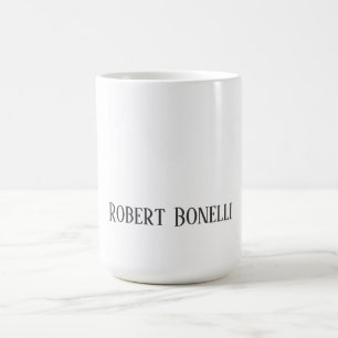 Mug Minimaliste uni noir et blanc moderne uni