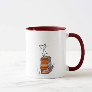 Mug minou de livre