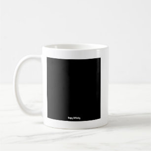 Mug Minuscule Carré noir anniversaire heureux