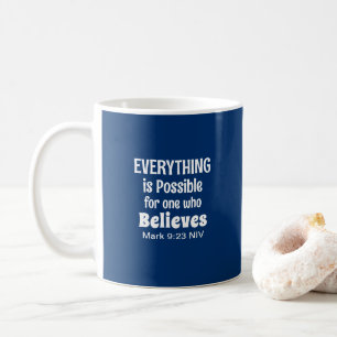 Mug Miracle Bible Verse Christian Faith Marine Blue