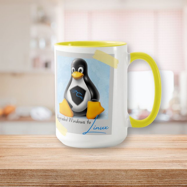 Mug Mise à niveau de Windows Kali Linux Tux (Upgraded Windows Kali Linux Tux Mug)