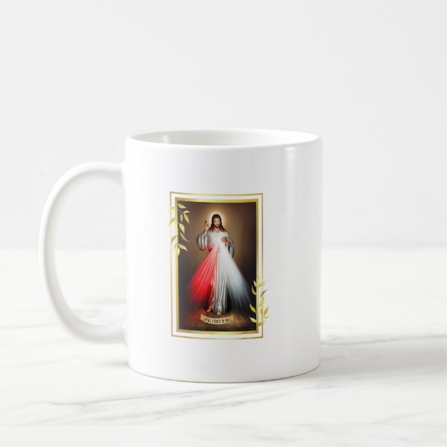 Mug Miséricorde divine Jésus Christ Jésus Je fais conf (Gauche)