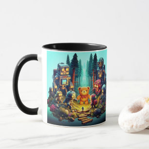 Mug "Mission Secourue : Robots et Ours en peluche perd