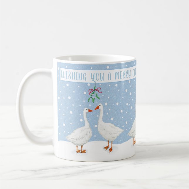 Mug Mistletoe de neige d'oie Joyeux Noël Musique (Gauche)