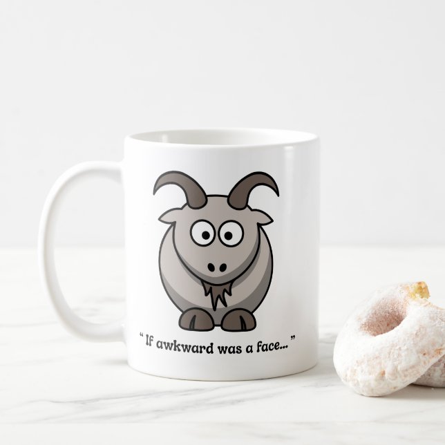 Mug mit Ziege Kaffeetasse (Mit Donut)