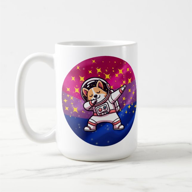 Mug MIXED MARTIAL ART : Drapeau BI dans l'espace avec  (Gauche)