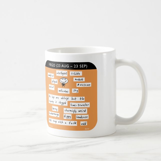 Mug MJ1454, "Mahoney Joe", Vierge, starsign, zodiaque (Droite)