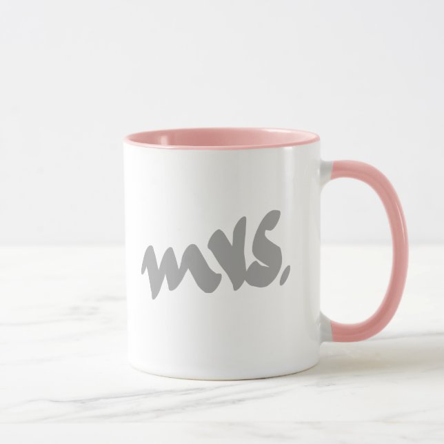 Mug Mme Cadeaux pour sa mère jour gris blanc rose (Droite)