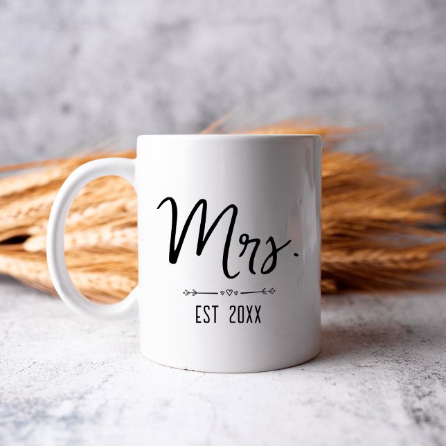 Mug Mme Est 2024 Épouse mariée mariée mariée mariée ma (Créateur téléchargé)