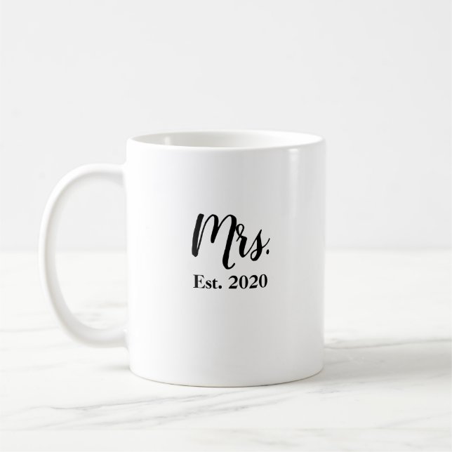 Mug Mme Mariée Fondée en 2020 Mariage (Gauche)
