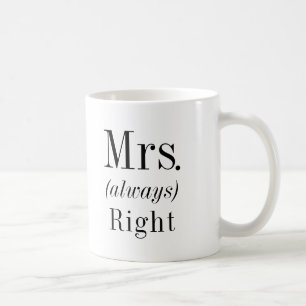 Mug Mme Right et Mme Always Right Femme