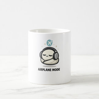 Mug Mode Avion Activé - Casque pour Personnage Mignon 