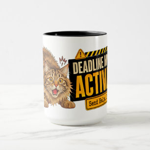 Mug Mode Date Limite Chat Cadeau Drôle pour les Amateu