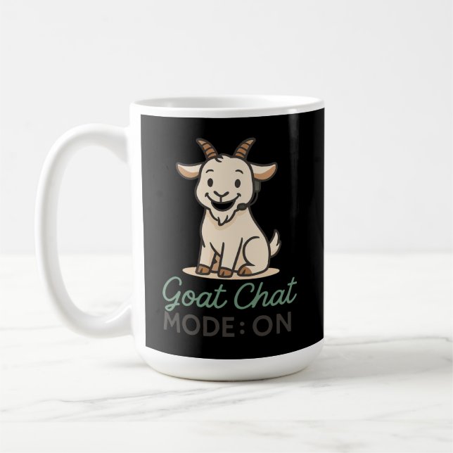 Mug Mode discussion chèvre : ACTIVÉ | Création drôle d (Gauche)