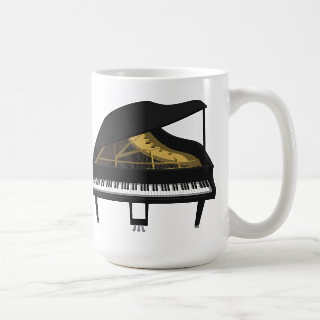 Mug modèle 3D : Piano à queue noir : (Droite)