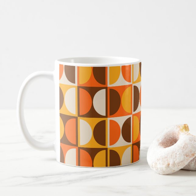 Mug Modèle abstrait géométrique moderne du milieu du s (Avec donut)
