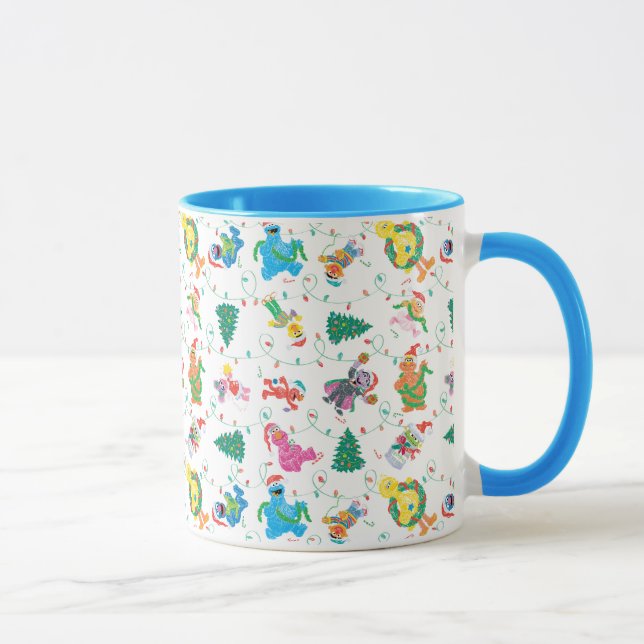 Mug Modèle d'arbre de Noël de Rue Sésame (Droite)