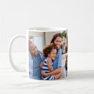 Mug Modèle de collage de famille personnalisé avec 5 p