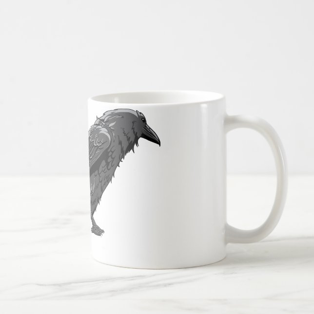Mug Modèle de personnaliser d'oiseau de corneilles de (Droite)