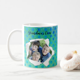 Mug Modèle de photo à trou bleu sur papier personnalis