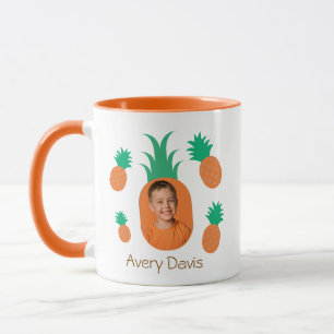 Mug Modèle de photo d'ananas mignon personnalisé pour