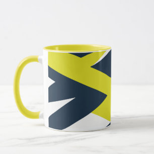 Mug Modèle de résumé géométrique en gras