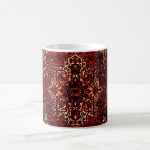 Mug Modèle de tapis oriental en rouge foncé