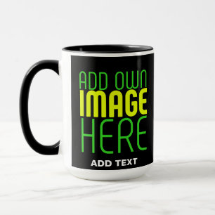 MUG MODÈLE DE TEXTE D'IMAGE NOIRE SIMPLE ET MODERNE