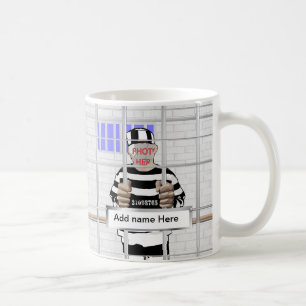 Mug Modèle drôle personnalisé de Convict de visage
