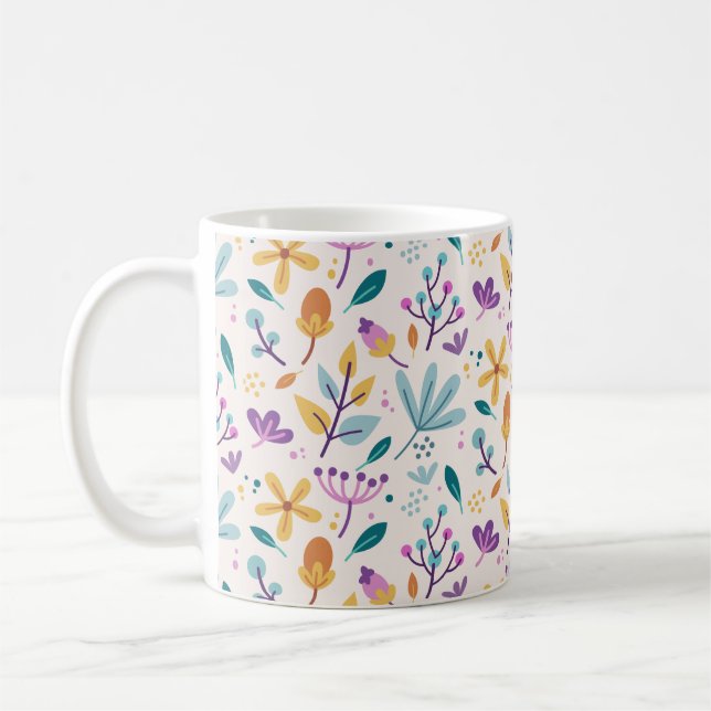 Mug Modèle floral (Gauche)
