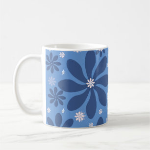 Mug Modèle Floral Bleu - Accès Élégant