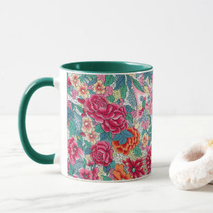 Mug Modèle floral chinois coloré
