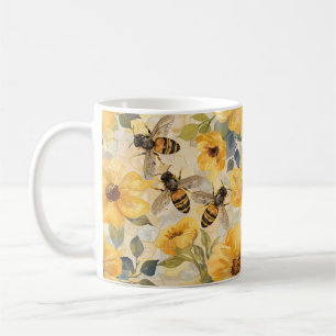Mug Modèle floral de fleur d'abeille de miel
