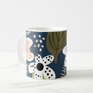 Mug Modèle floral moderne de Joli feuillage