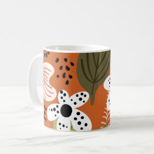 Mug Modèle floral moderne de Joli feuillage