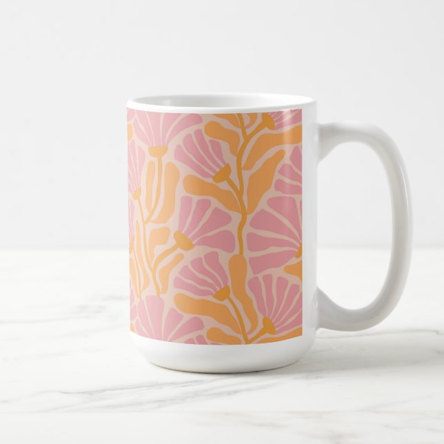Mug Modèle Floral Moderne Du Milieu Du Siècle (Droite)