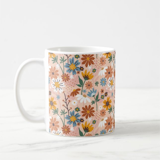Mug Modèle floral peint à la main-23136 (Gauche)