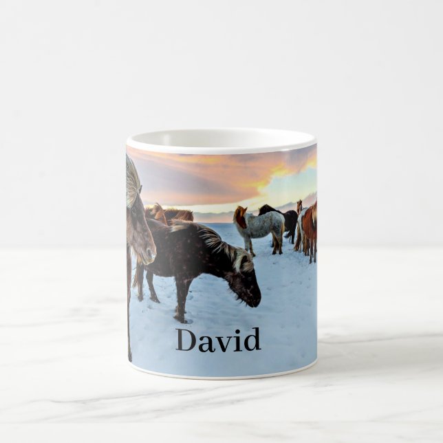 Mug Modèle islandais des chevaux (Centre)