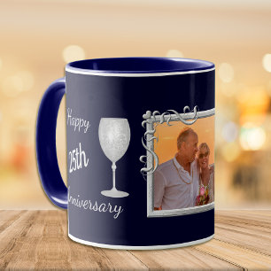 Mug Modèle photo de l'anniversaire du Mariage d'argent