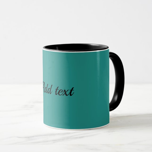Mug Modèle Turquoise foncé moyen-moyen (Devant droit)