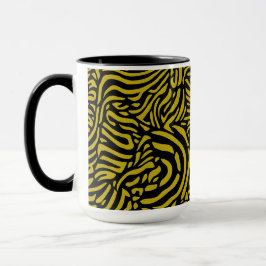 Mug Modèle Zèbre noir et jaune or