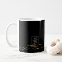 Modern Business Logo Black Gold Dots Branded