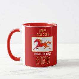 Mug Modern Chinese Fire Horse New Year 2026 