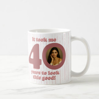 Mug Modern Dusty Rose Fabulous 40th Birthday Women